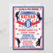 Ninja Warrior Boys Birthday Party Invitation Kaart (Voorkant)