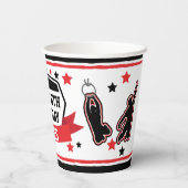 Ninja Warrior Boys Birthday Party Paper Cups Papieren Bekers (Achterkant)