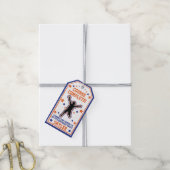 Ninja Warrior Boys Blue Sinaasappel Birthday Gift Cadeaulabel (Met Touw)