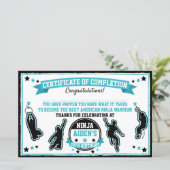 Ninja Warrior Boys Party Certificate of Completion (Staand voorkant)