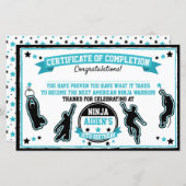 Ninja Warrior Boys Party Certificate of Completion (Voorkant / Achterkant)