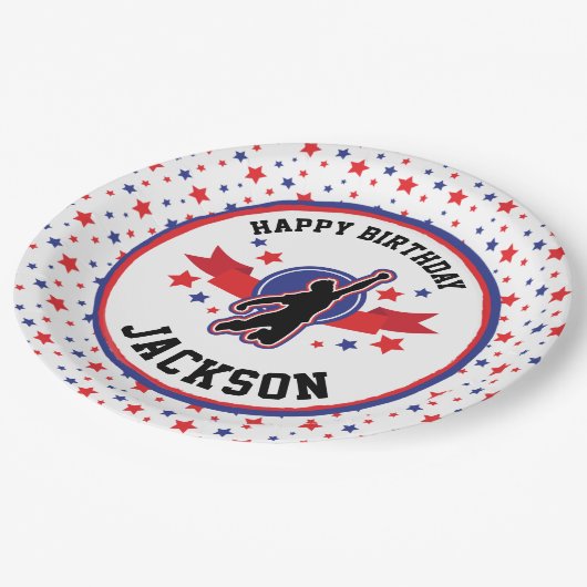 Ninja Warrior Boys Party Papieren Bordje (Gekanteld)