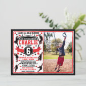 Ninja Warrior Boys Verjaardag Foto Kaart (Staand voorkant)