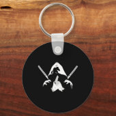 Ninja Warrior Bushido Samurai Zwaardvechter Martia Sleutelhanger (Voorkant)