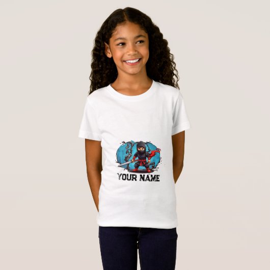 Ninja Warrior Cartoon T-shirt (Voorkant volledig)