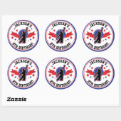 Ninja Warrior Circle / Ronde Stickers (Vel)