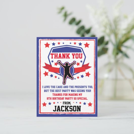 Ninja Warrior Dank je Briefkaart (Staand voorkant)