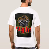 Ninja Warrior Fight Mascotte Gaming Logo T-shirt (Achterkant)