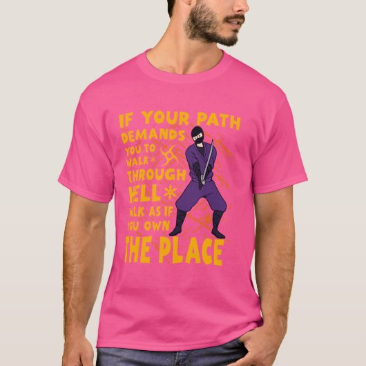 Ninja Warrior Funny T-shirt (Voorkant)