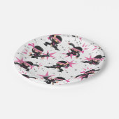 Ninja Warrior Girl Birthday Party Paper Borden Papieren Bordje (Gekanteld)