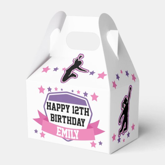 Ninja Warrior Girls Birthday Favor Box Bedankdoosjes (Achterkant)