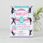 Ninja Warrior Girls Birthday Party Obstacle Course Kaart (Staand voorkant)