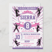 Ninja Warrior Girls Birthday Party Obstacle Course Kaart (Voorkant)