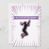 Ninja Warrior Girls Birthday Party Obstacle Course Kaart (Achterkant)