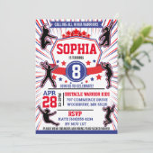 Ninja Warrior Girls Birthday Party Obstacle Course Kaart (Staand voorkant)