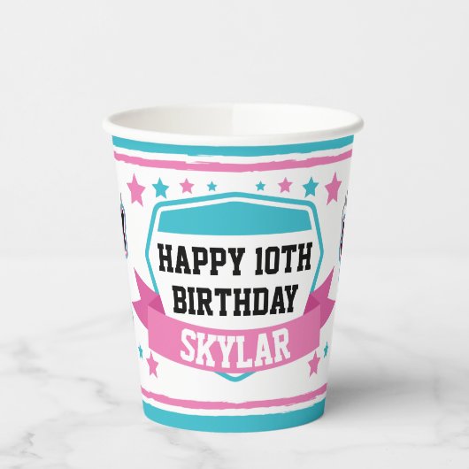 Ninja Warrior Girls Birthday Party Paper Cups Papieren Bekers (Links)