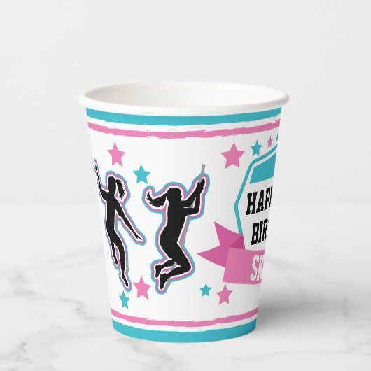 Ninja Warrior Girls Birthday Party Paper Cups Papieren Bekers (Voorkant)