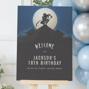 Ninja Warrior Jongen Verjaardagsfeest Verwelkoming Poster