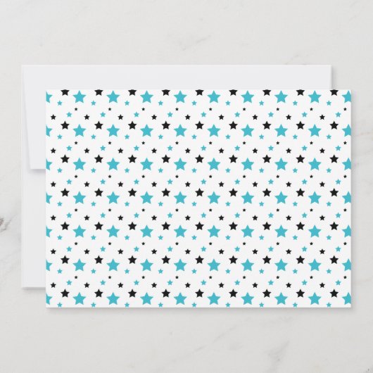 Ninja Warrior Jongen Zwart & Teal Foto Kaart (Achterkant)