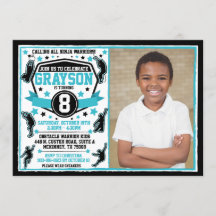 Ninja Warrior Jongen Zwart & Teal Foto