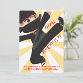 Ninja Warrior Karate Martial Arts Uitnodiging (Staand voorkant)