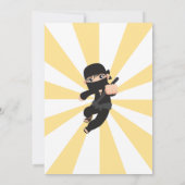 Ninja Warrior Karate Martial Arts Uitnodiging (Achterkant)