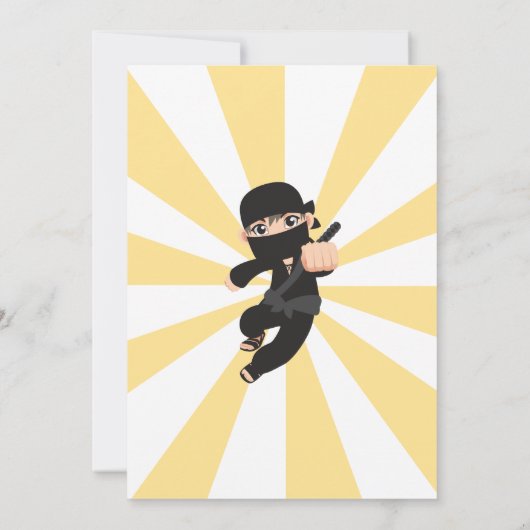 Ninja Warrior Karate Martial Arts Uitnodiging (Achterkant)