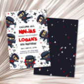 Ninja Warrior Karate Verjaardag uitnodiging