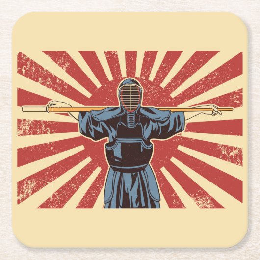 Ninja Warrior Kartonnen Onderzetters (Voorkant)
