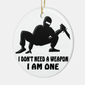 NINJA WARRIOR KERAMISCH ORNAMENT (Links)