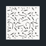 Ninja Warrior Kids Birthday Party Black and White Servet<br><div class="desc">Een ninja papieren servet ontworpen voor het volgende ninja-feest. Het bevat een zwart-wit patroon van ninja-zwaarden en het werpen van sterren. Maak van de verjaardagsfeestdag een speciaal evenement met dit genderneutrale ontwerp. Wat ook het favoriete type vechtkunst van je ninja-strijder mag zijn, je kunt het feest gedenkwaardig maken met deze...</div>