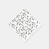 Ninja Warrior Kids Birthday Party Black and White Servet (Hoek)