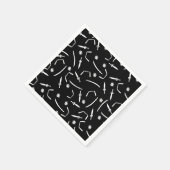 Ninja Warrior Kids Birthday Party Black and White Servet (Hoek)