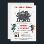 Ninja Warrior Kids Birthday Party Kaart<br><div class="desc">Stap in de geest van eer en traditie met deze gedurfde Samurai Uitnodiging. Met elegante Japanse geïnspireerde ontwerpelementen is het perfect voor verjaardagen,  themafeesten,  culturele evenementen of vechtsportvieringen. Een unieke manier om uw gasten uit te nodigen voor een onvergetelijke bijeenkomst vol kracht,  stijl en geschiedenis.</div>