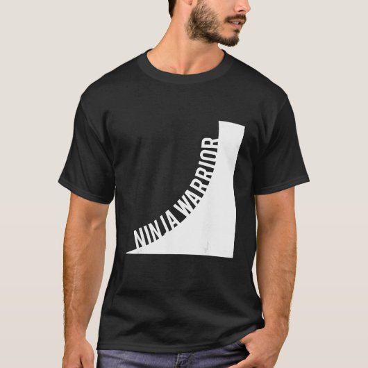 Ninja Warrior Kinder T-Shirt Warp Wall Verjaardags (Voorkant)