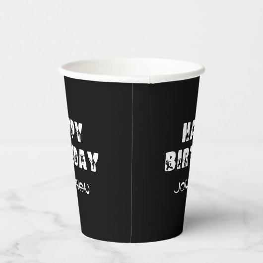 Ninja Warrior Kinder Zwart-wit Verjaardagsfeestje Papieren Bekers (Rechts)