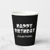 Ninja Warrior Kinder Zwart-wit Verjaardagsfeestje Papieren Bekers (Voorkant)