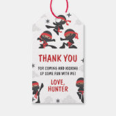 Ninja Warrior Martial Arts Karate Verjaardagsgunst Cadeaulabel (Voorkant)