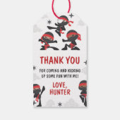 Ninja Warrior Martial Arts Karate Verjaardagsgunst Cadeaulabel (Achterkant)