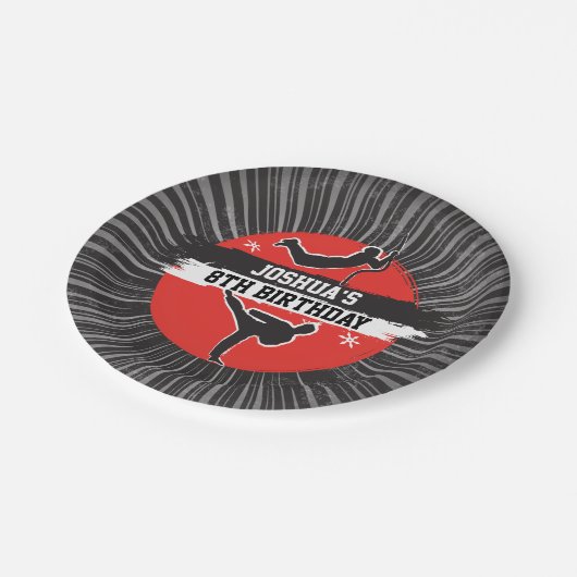 Ninja Warrior Martial Arts Papieren Bordje (Gekanteld)