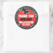 Ninja Warrior Martial Arts Verjaardag Dank u Ronde Sticker (Tas)