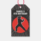 Ninja Warrior Martial Arts Verjaardagsfeest Cadeaulabel (Achterkant)