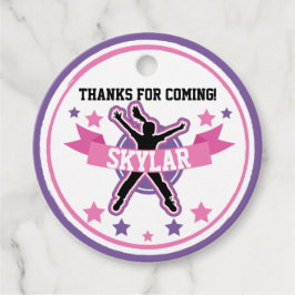 Ninja Warrior Meisje 2" Cirkels Bedankjes Labels