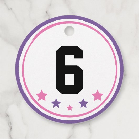 Ninja Warrior Meisje 2" Cirkels Bedankjes Labels (Achterkant)