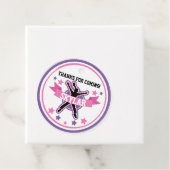 Ninja Warrior Meisje 2" Cirkels Bedankjes Labels (In situ)