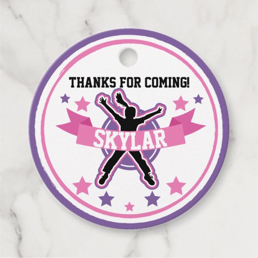 Ninja Warrior Meisje 2" Cirkels Bedankjes Labels (Voorkant)