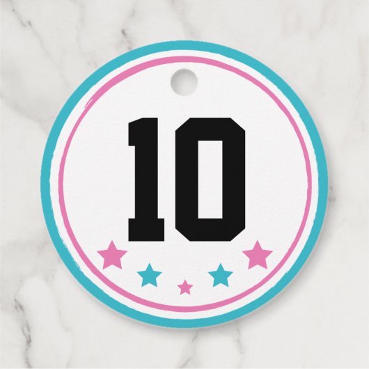 Ninja Warrior Meisje 2" Cirkels Bedankjes Labels (Achterkant)