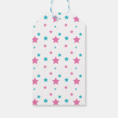 Ninja Warrior Meisjes Roze & Blauwgroen Verjaardag Cadeaulabel (Achterkant)