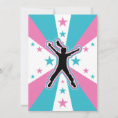 Ninja Warrior Meisjes Roze Blauwgroen Verjaardagsf Kaart (Achterkant)