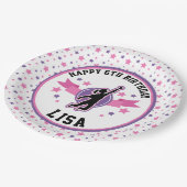 Ninja Warrior Meisjes Roze en Paarse Verjaardagsfe Papieren Bordje (Gekanteld)